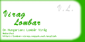 virag lombar business card