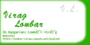 virag lombar business card